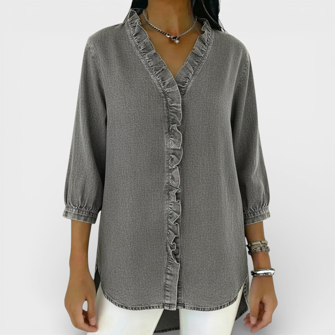 Elena - Blusa elegante con volantes