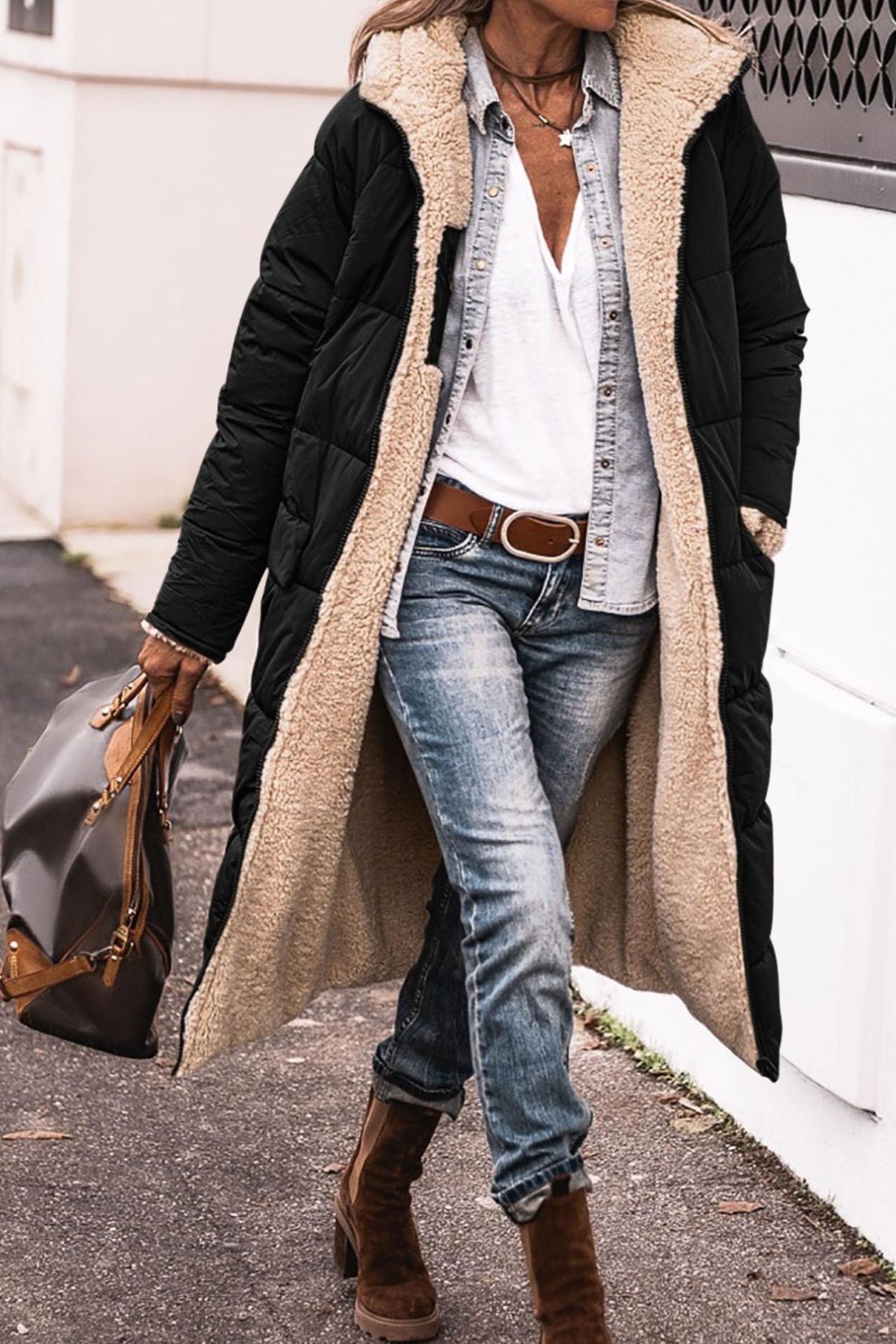 Ariella | Abrigo Sherpa Largo