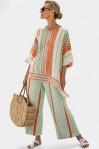 Dalila | Conjunto de Lino con Rayas