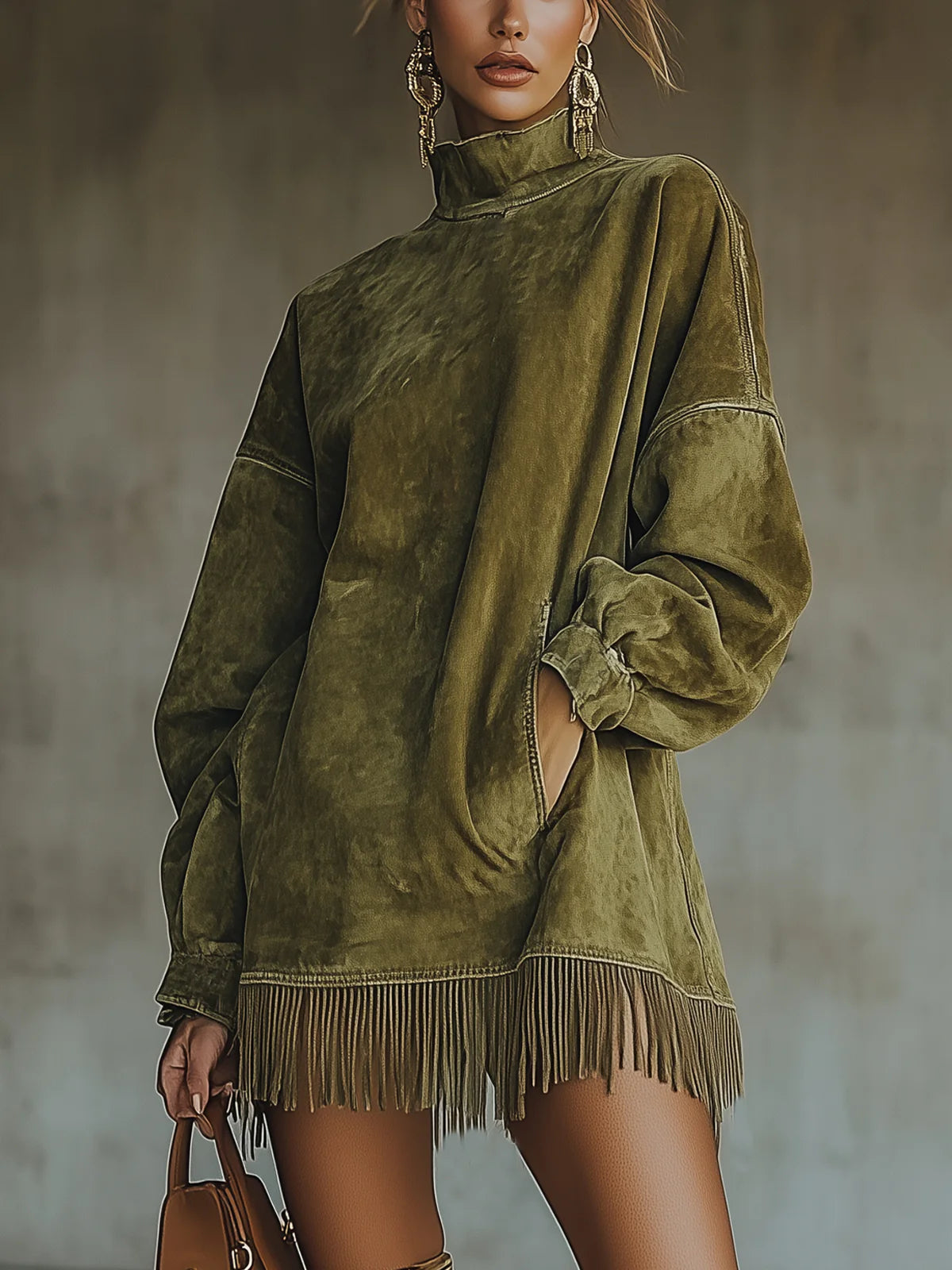 Sheri | Vestido elegante con sutiles flecos