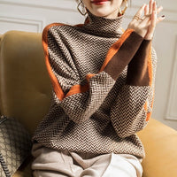 Aristea - Jersey de cuello alto con rayas en contraste