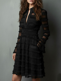 Rosa | Vestido mini elegante con escote V profundo