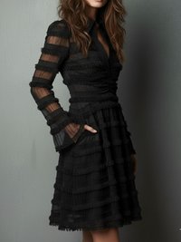Rosa | Vestido mini elegante con escote V profundo