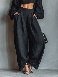 Tessa | Conjunto hombros descubiertos con pantalón ancho