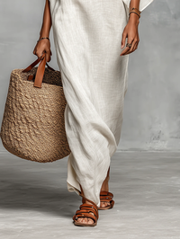 Aveline | Vestido maxi hombros descubiertos manga murciélago