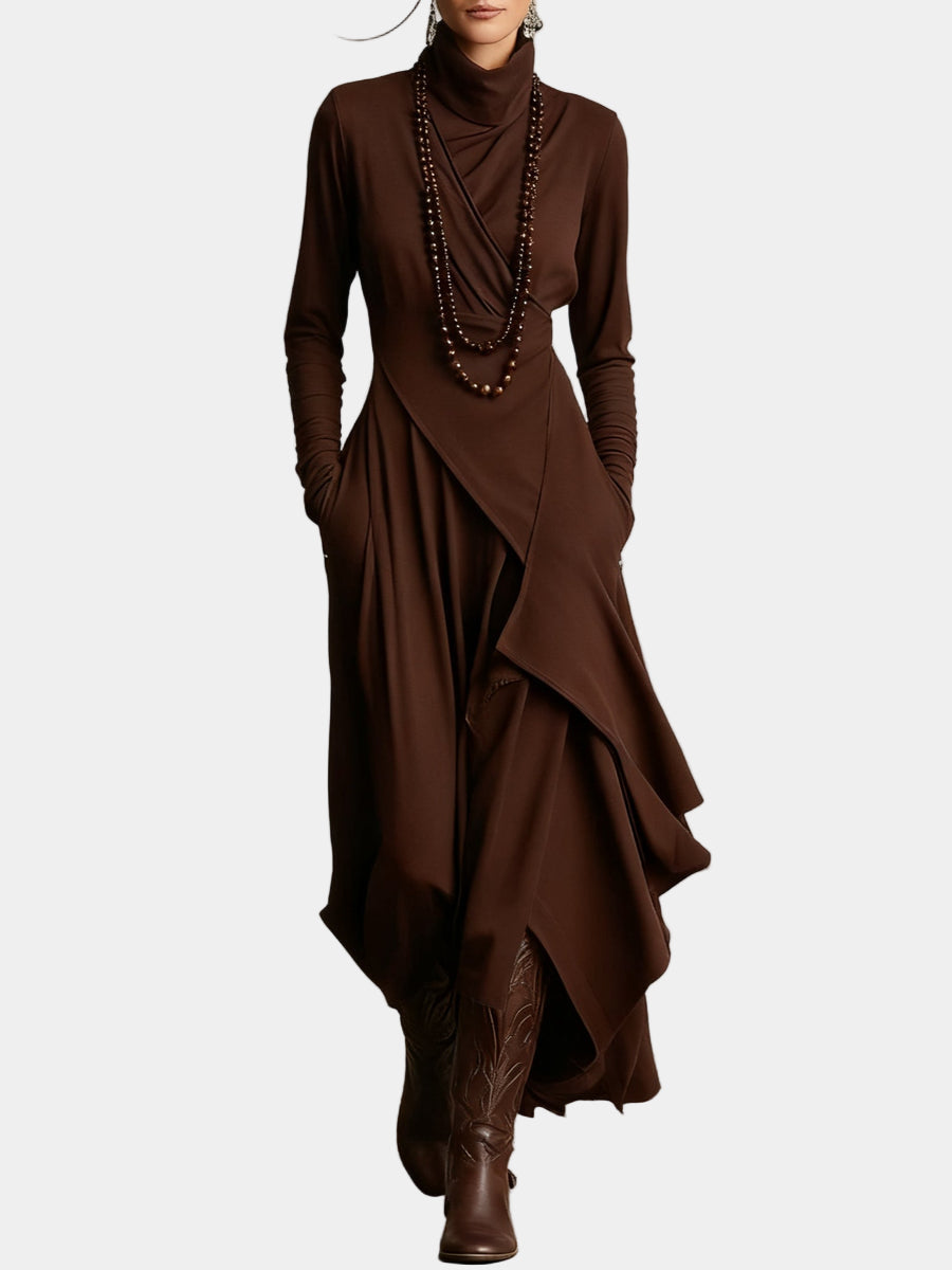 Petrina - Vestido largo asimétrico