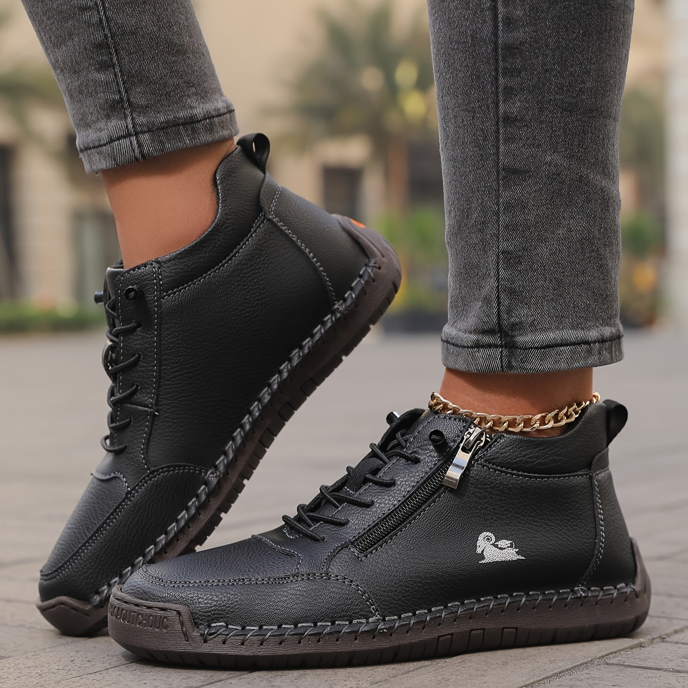 Flora| zapatos ortopédicos cómodos con cremallera