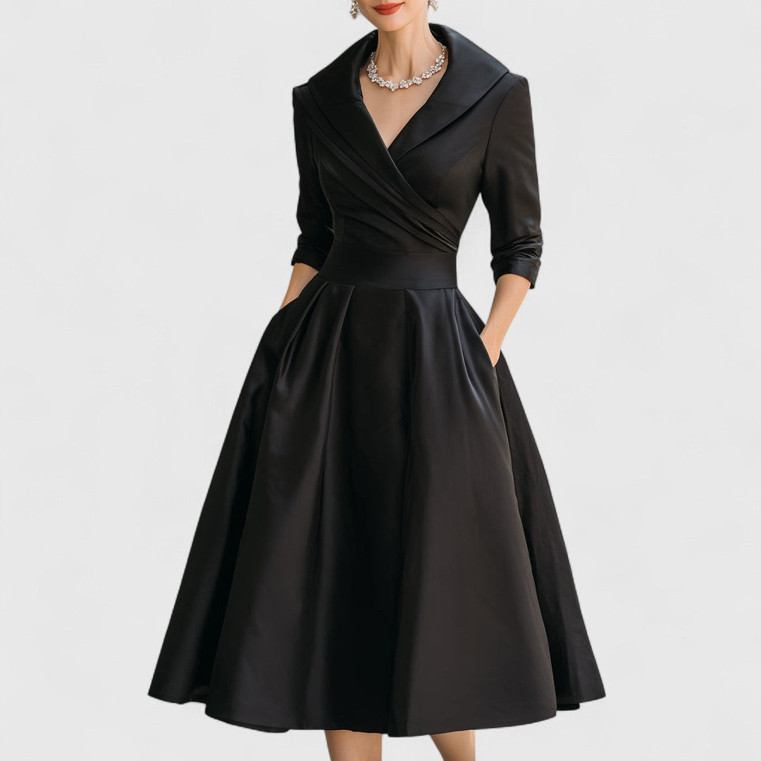 Elisabet - Vestido midi de satén