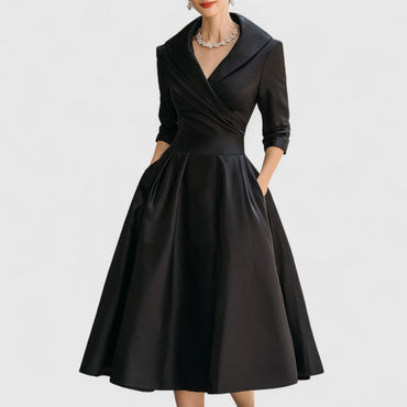Elisabet - Vestido midi de satén