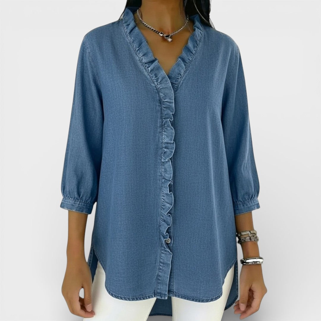 Elena - Blusa elegante con volantes