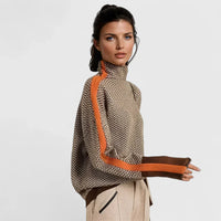 Aristea - Jersey de cuello alto con rayas en contraste