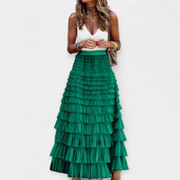 Falda boho con bajo de red