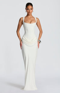 Leonor | Vestido maxi de escote cuadrado