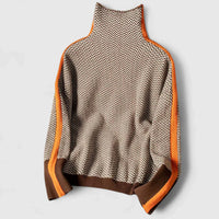 Aristea - Jersey de cuello alto con rayas en contraste