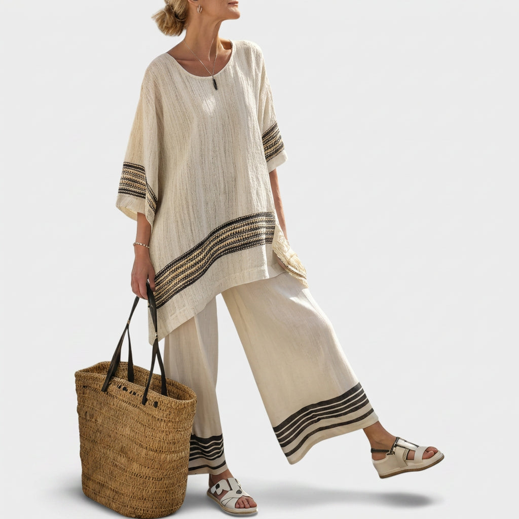 Noémia | Conjunto Elegante Lino Bambú