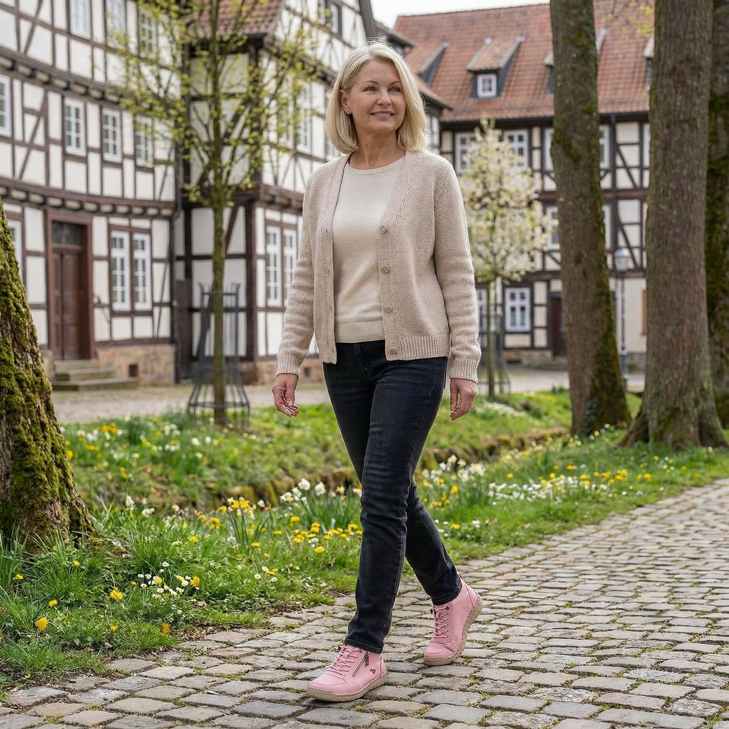 Flora| zapatos ortopédicos cómodos con cremallera