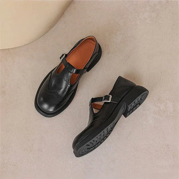 Belén - Zapato Mary Jane de piel con hebilla