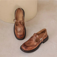 Belén - Zapato Mary Jane de piel con hebilla