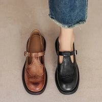 Belén - Zapato Mary Jane de piel con hebilla