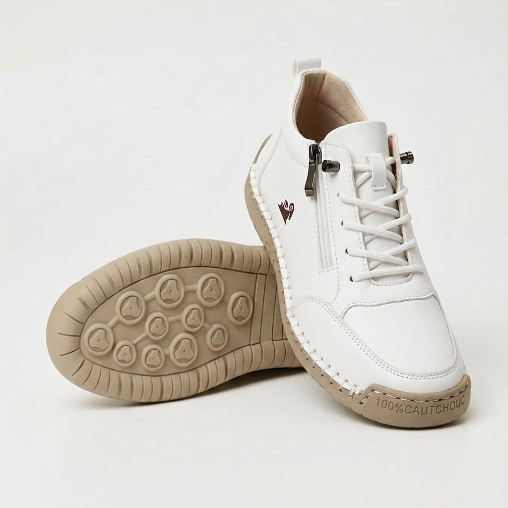 Flora| zapatos ortopédicos cómodos con cremallera