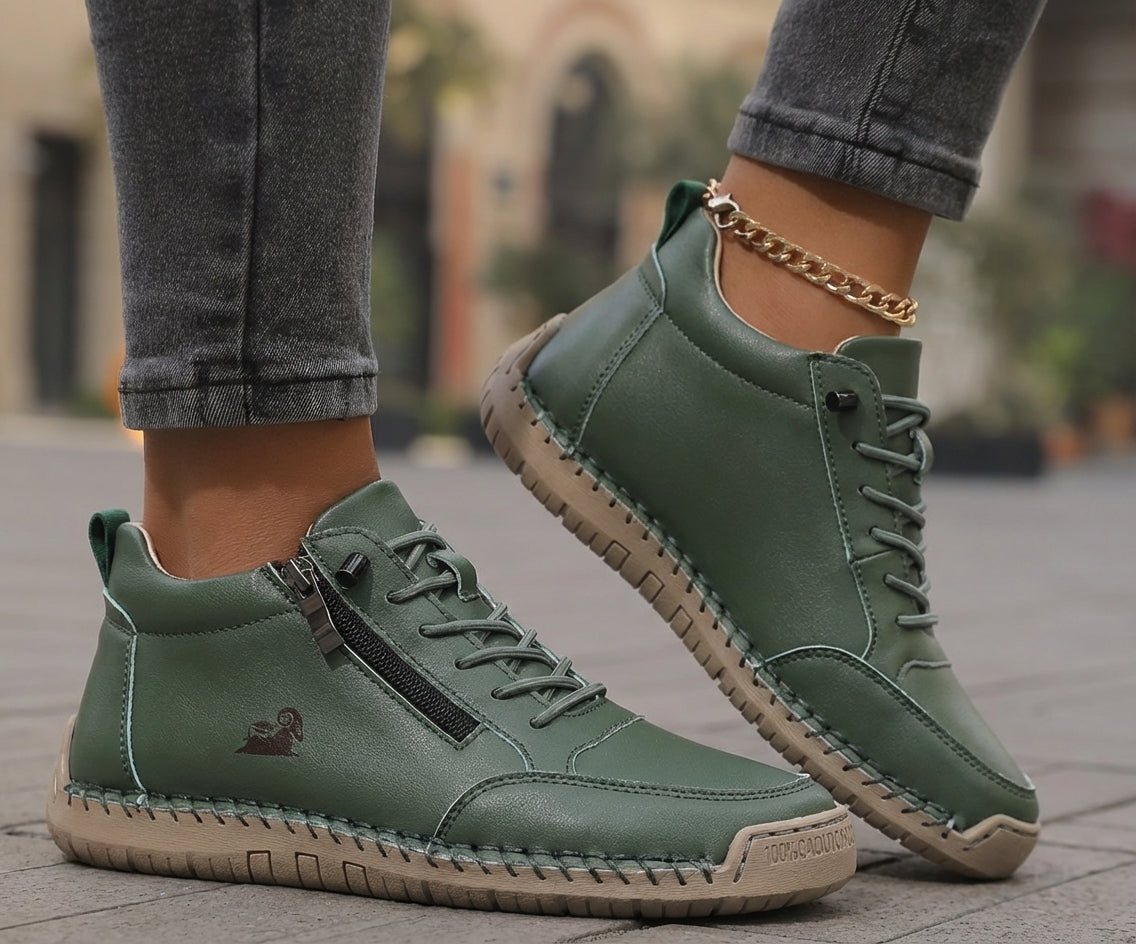 Flora| zapatos ortopédicos cómodos con cremallera