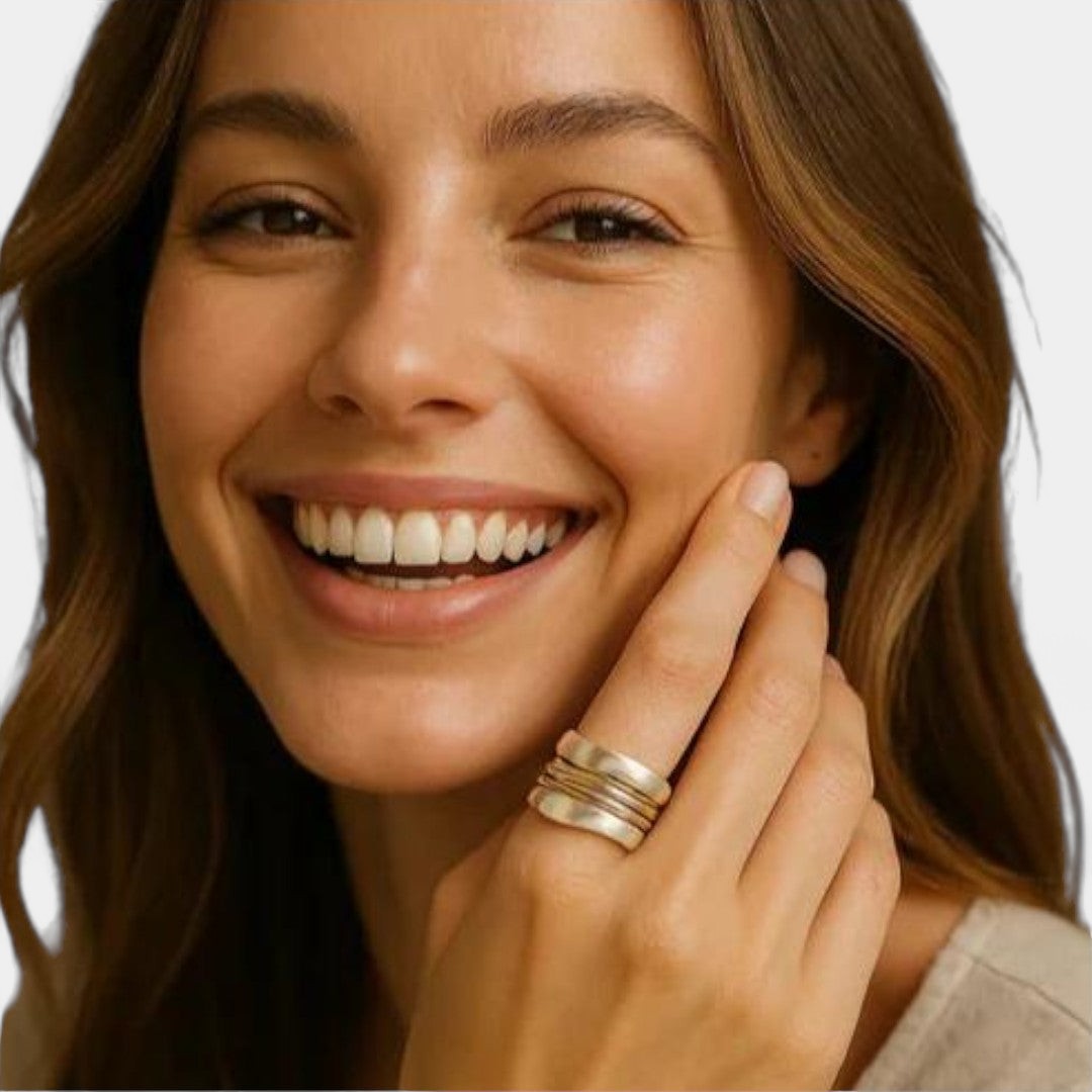 Anastasia - Anillo con detalle trenzado retro