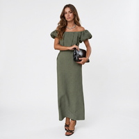 Jasmine - Vestido midi con cintura marcada
