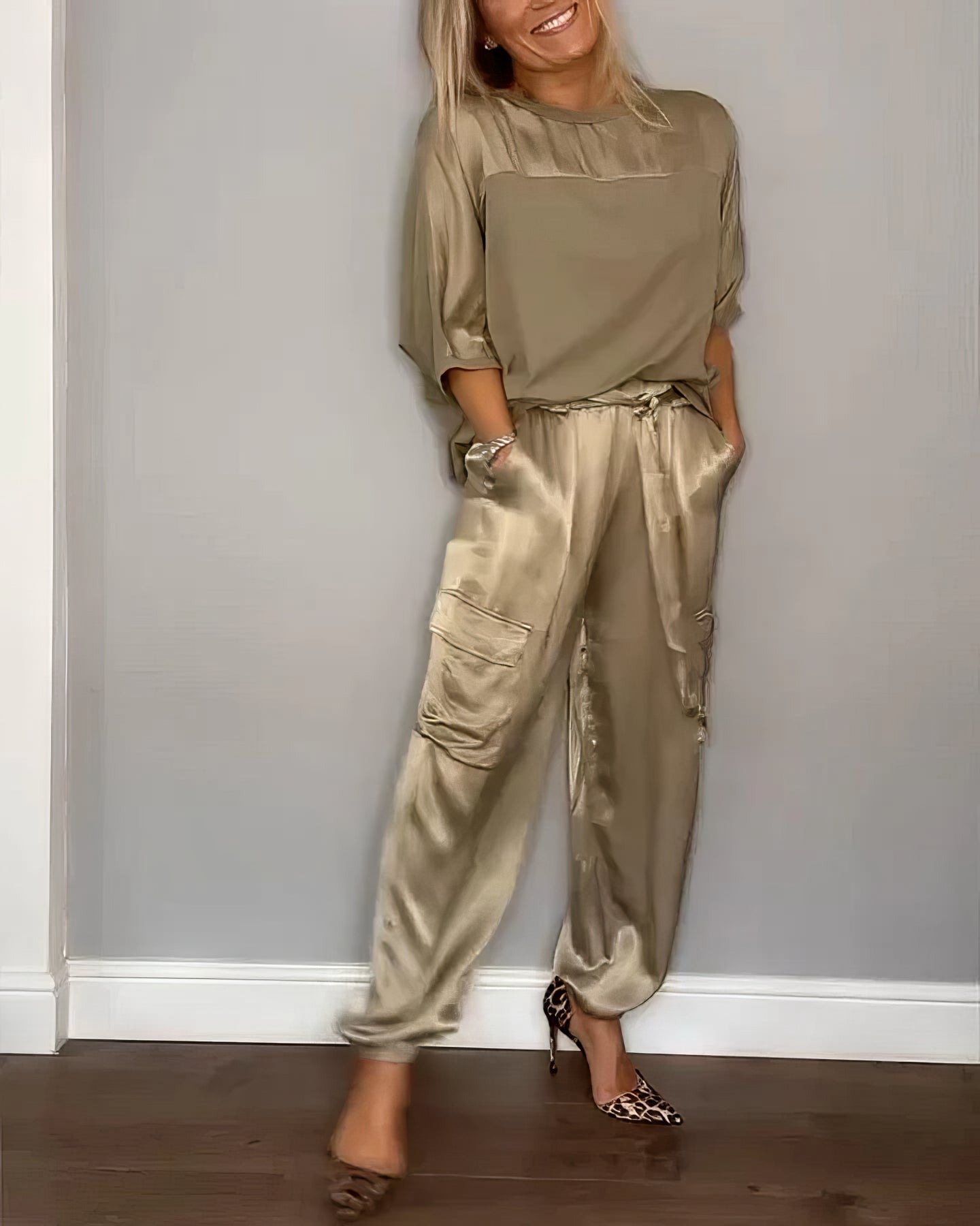 Amelia - Conjunto top y pantalón cargo