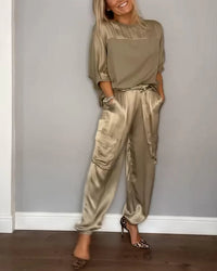 Amelia - Conjunto top y pantalón cargo