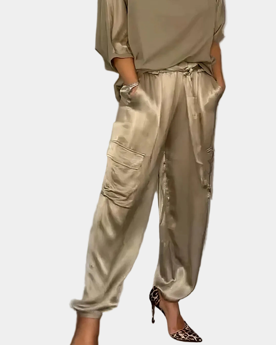 Amelia - Conjunto top y pantalón cargo