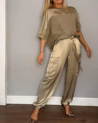 Amelia - Conjunto top y pantalón cargo