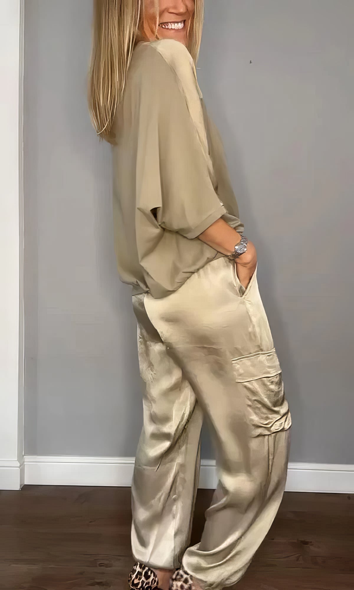 Amelia - Conjunto top y pantalón cargo