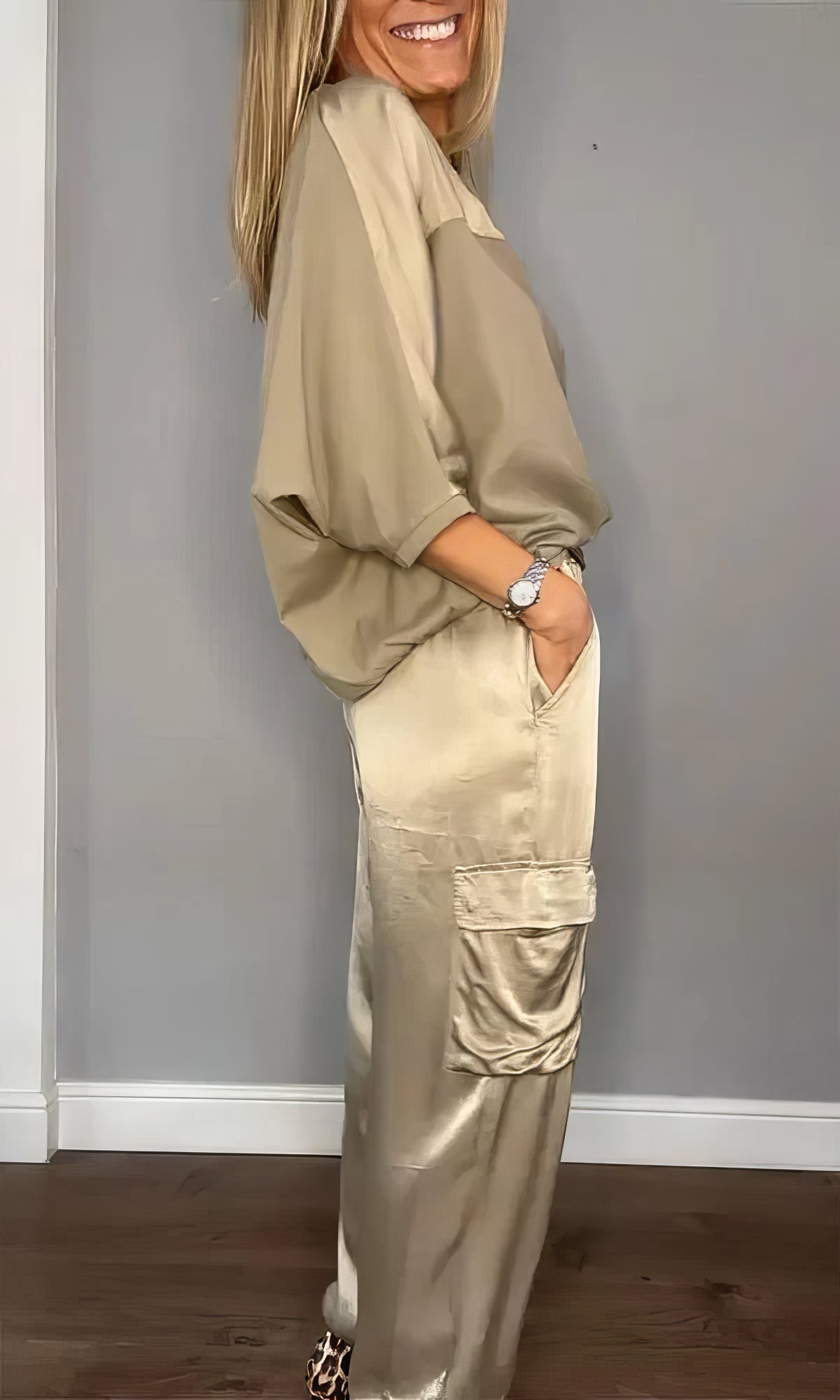 Amelia - Conjunto top y pantalón cargo