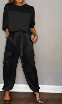 Amelia - Conjunto top y pantalón cargo