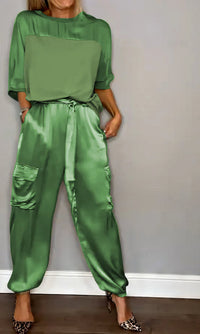 Amelia - Conjunto top y pantalón cargo