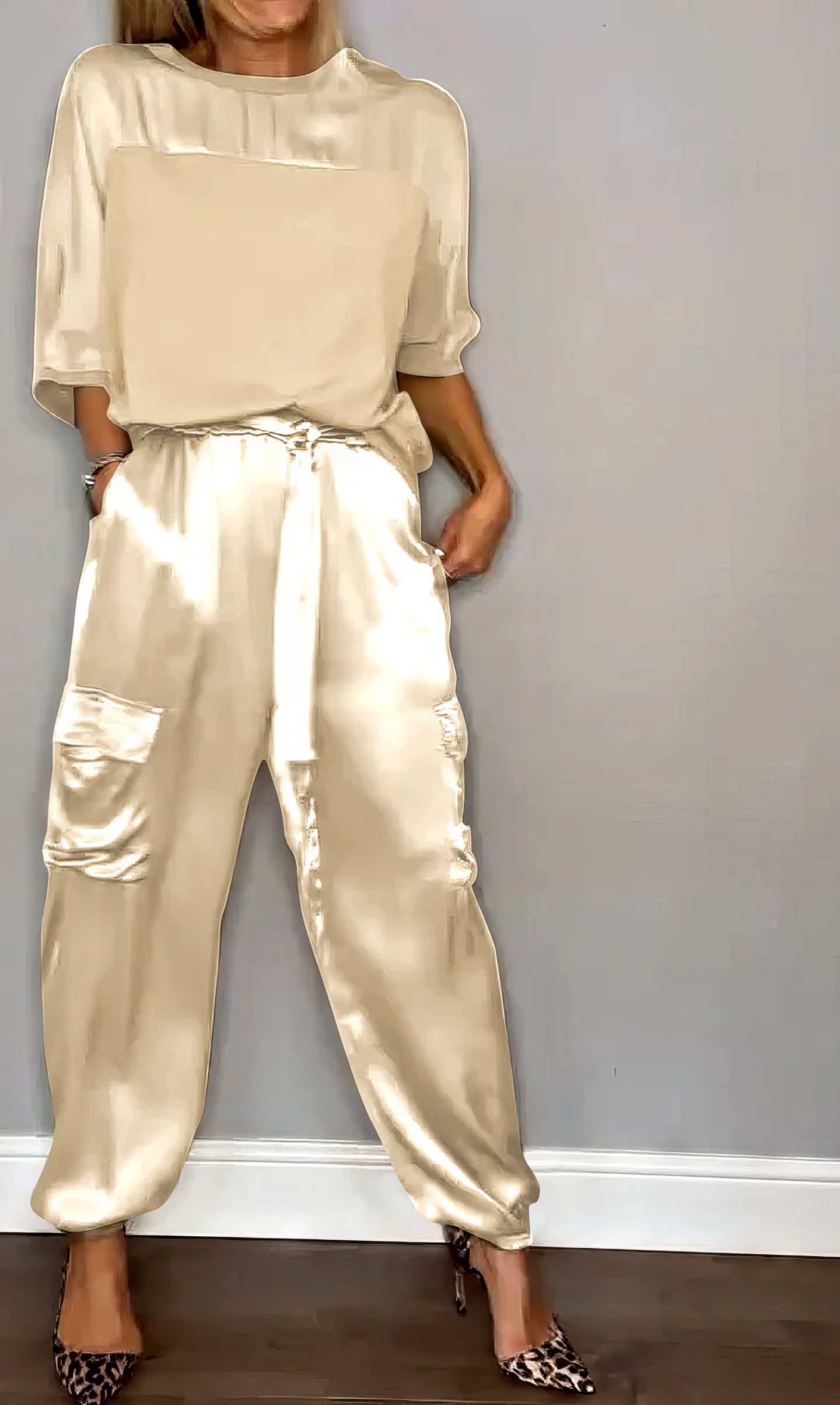 Amelia - Conjunto top y pantalón cargo